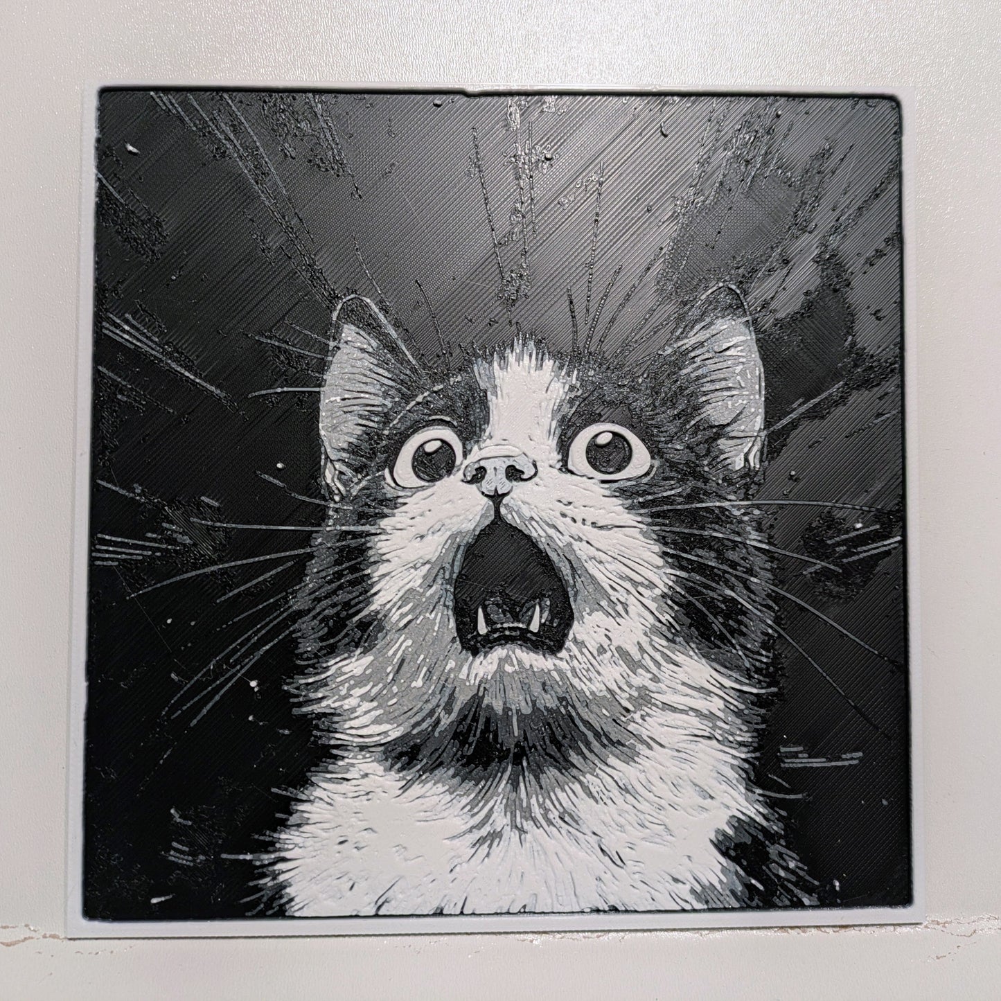 Ritratto 3D - Gatto sorpreso