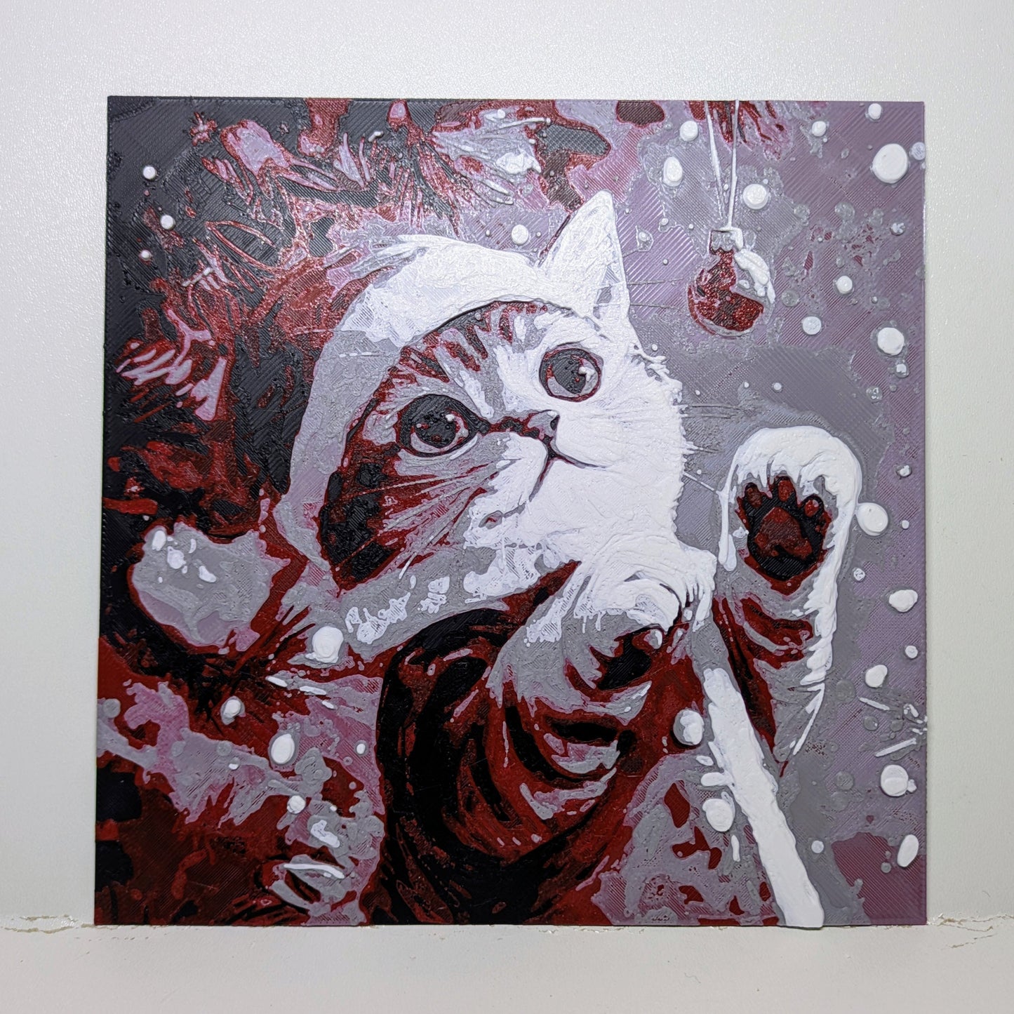 Ritratto 3D - Gattino natalizio