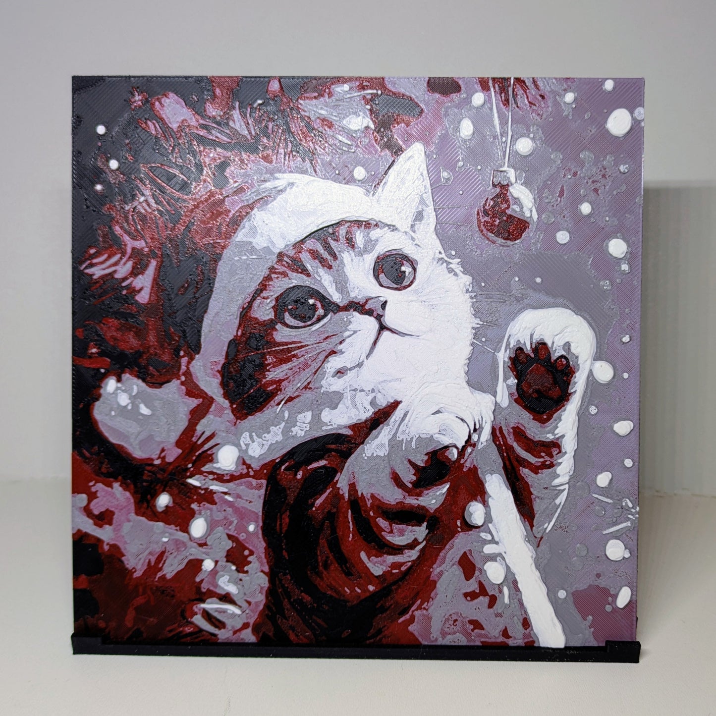 Ritratto 3D - Gattino natalizio