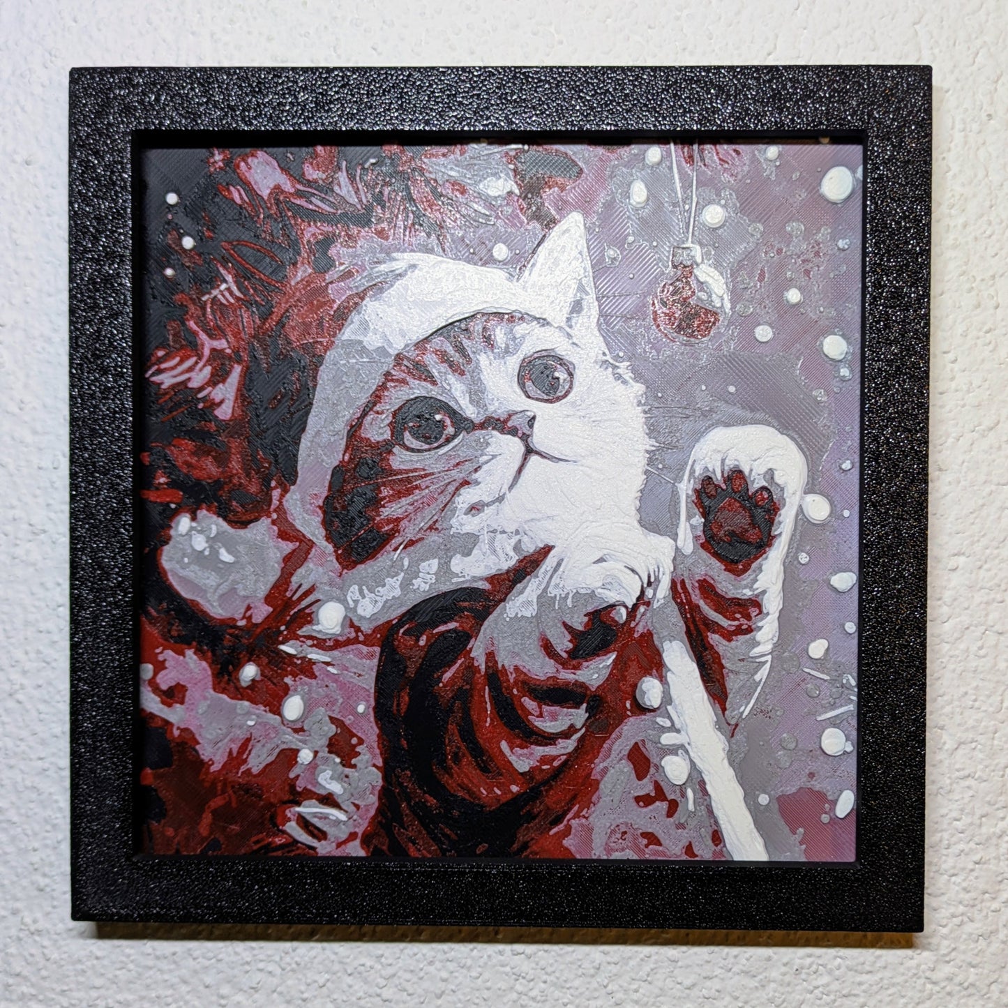 Ritratto 3D - Gattino natalizio