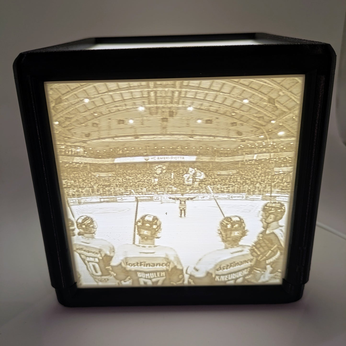 Lampada litofania 3D - Hockey HC Ambrì-Piotta