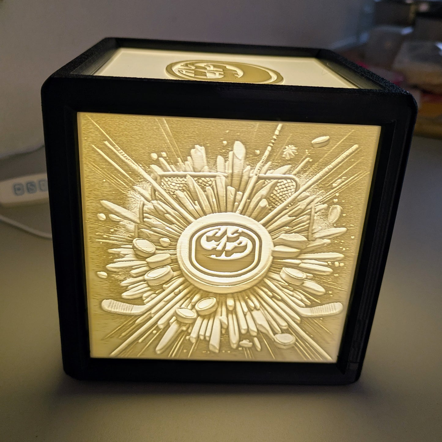 3D lithophane lamp - Hockey HC Ambrì-Piotta
